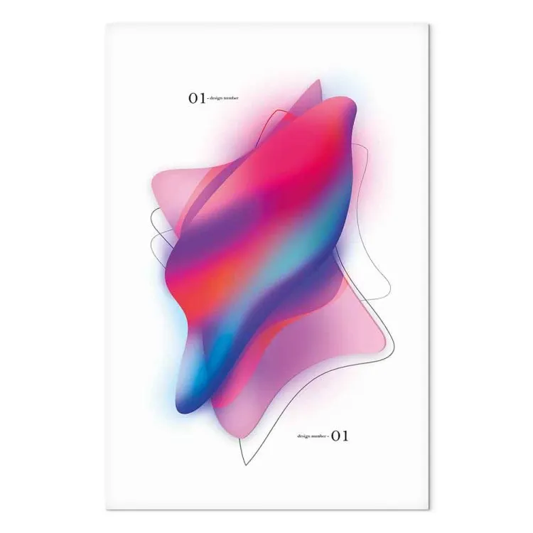 Abstraction colorée (1 partie) - formes convexes dans des tons de rose