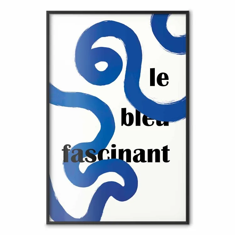 Azur fascinant - lignes abstraites entrelacées avec du texte