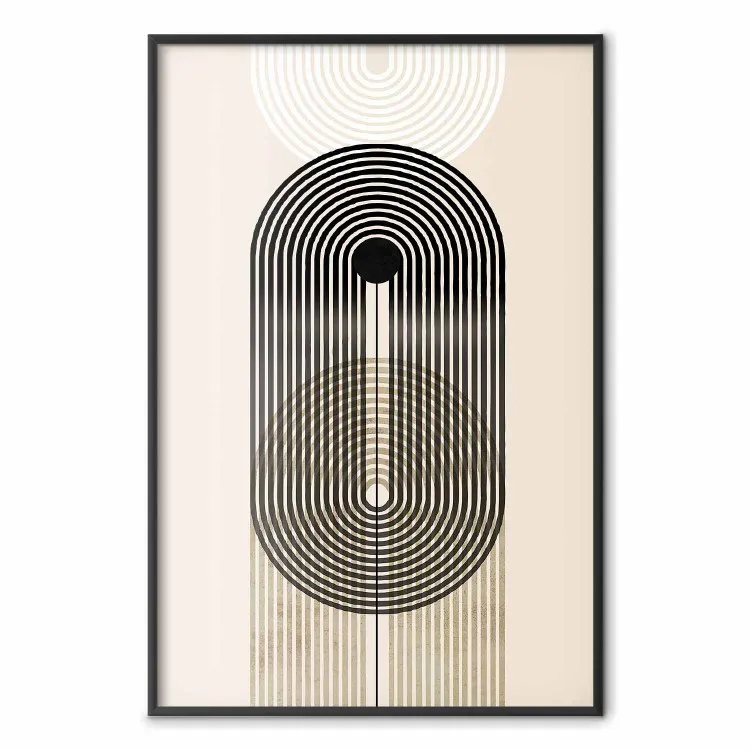 Abstraction - formes géométriques - noir, blanc et brun