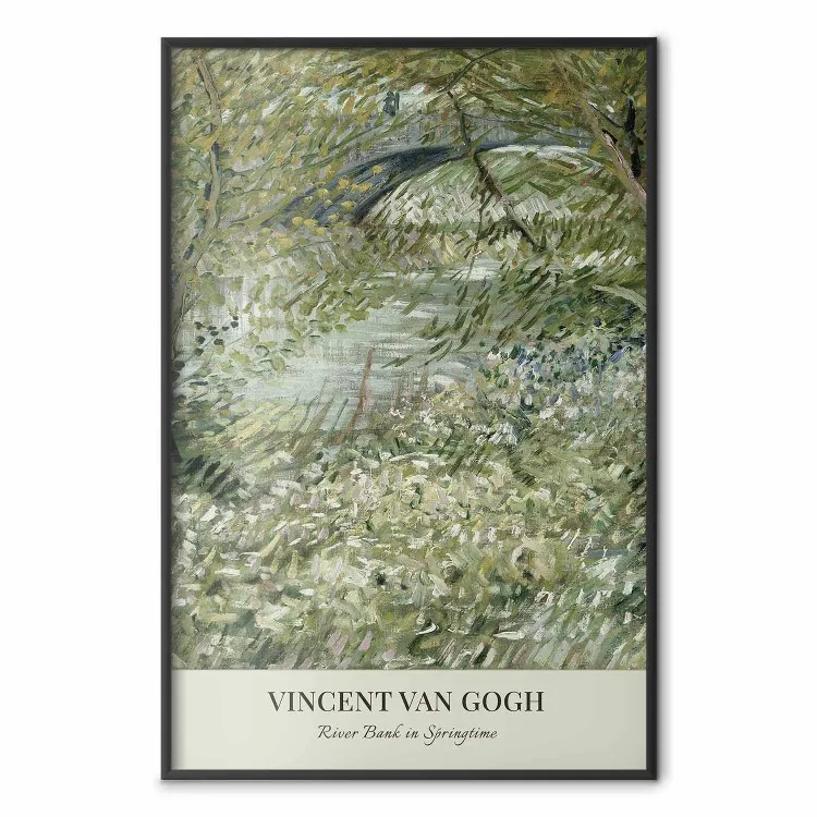 Reproduction de Van Gogh - Bord de rivière printemps tons verts