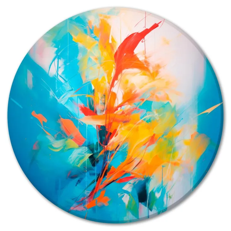 Danse des couleurs - composition abstraite dominée par le bleu