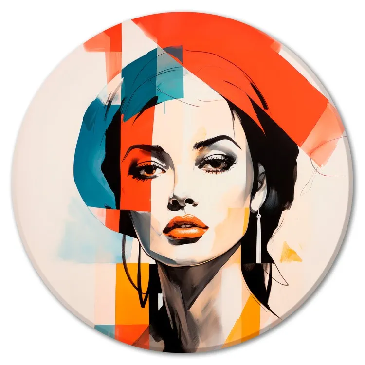 Nuances de féminité - portrait avec taches abstraites de couleur