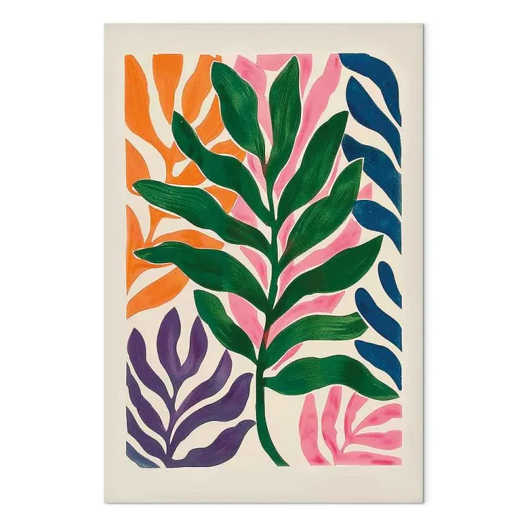 Feuilles colorées - composition inspirée de l'œuvre de Matisse
