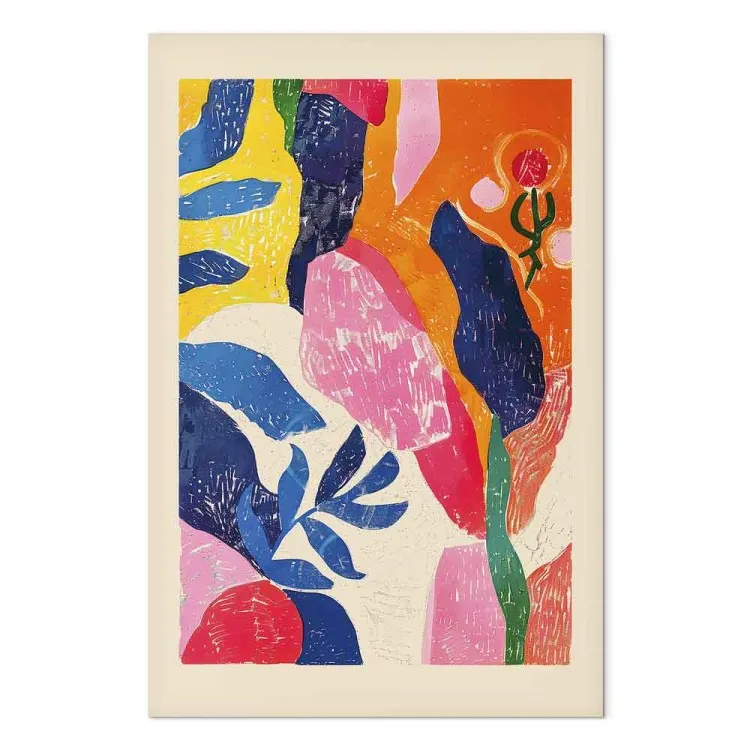 Abstraction colorée - composition inspirée de l'œuvre d'Henri Matisse