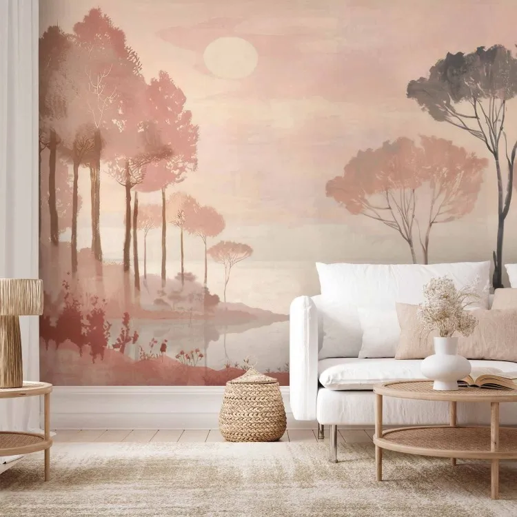 Paysage subtil - composition avec la nature dans la couleur terracotta