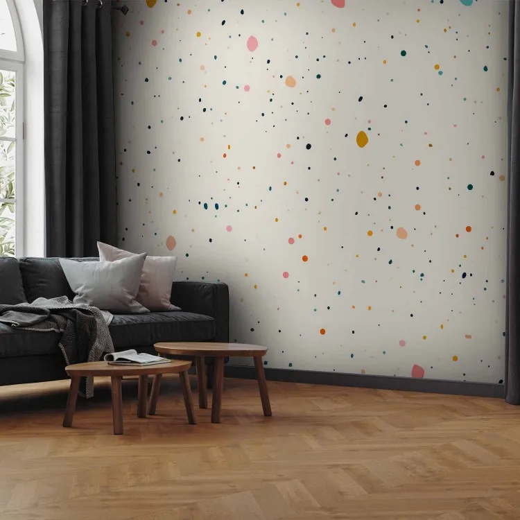 Points colorés - taches colorées délicates sur fond clair