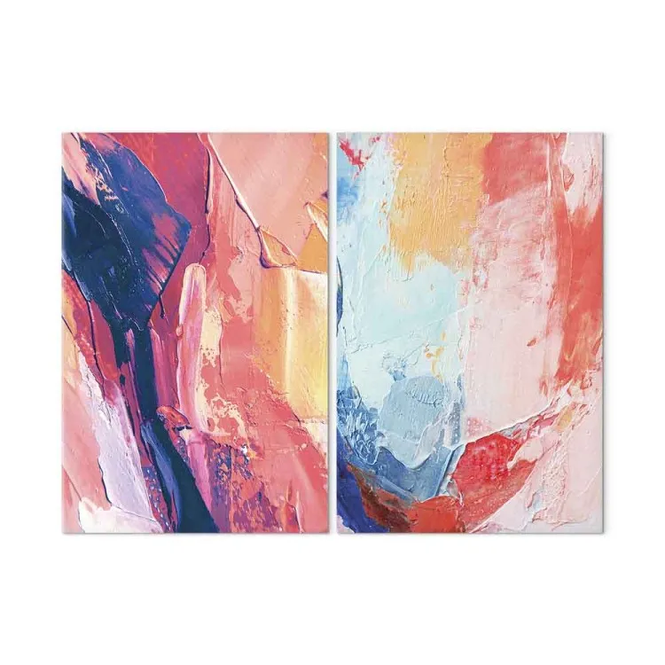 Impressions de couleurs - teintes contrastées sur toile vibrante