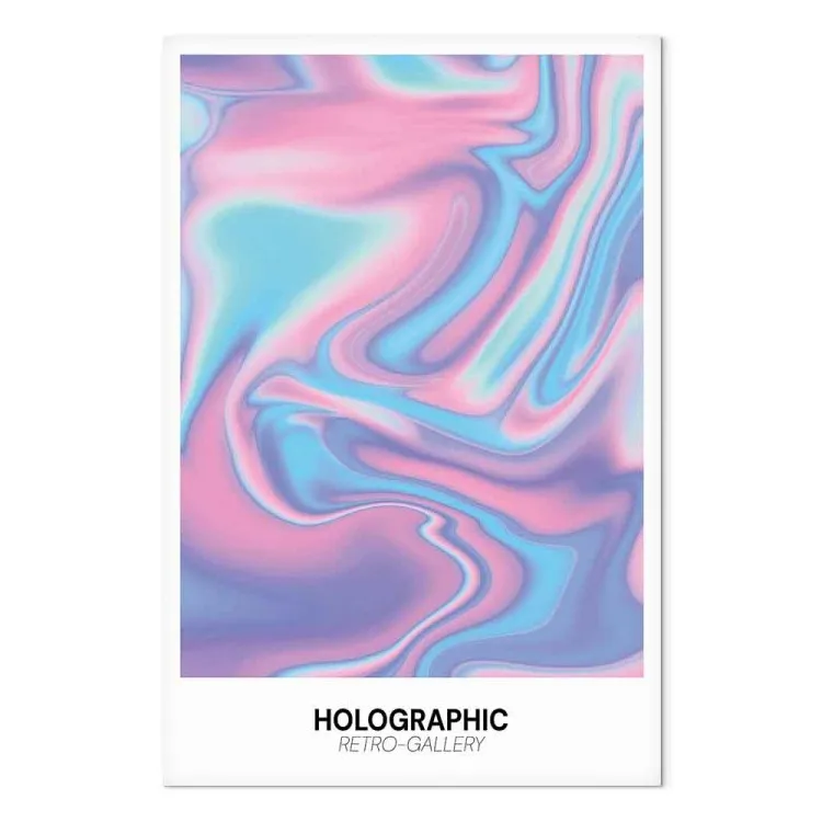 Holo-dream - vagues arc-en-ciel et dégradés rétro sur fond blanc