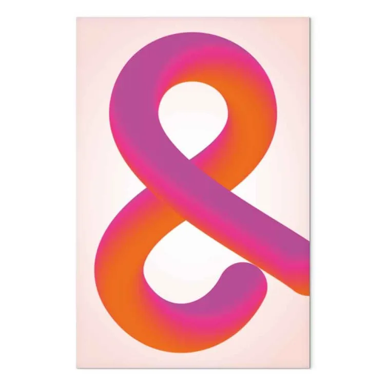 L'illusion de l'esperluette - figure dégradée en rose et orange