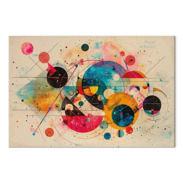 Abstraction cosmique - Cercles et formes colorés, style Kandinsky