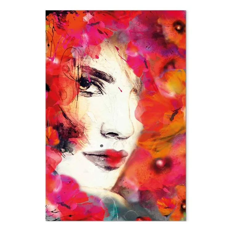 Femme dans les coquelicots